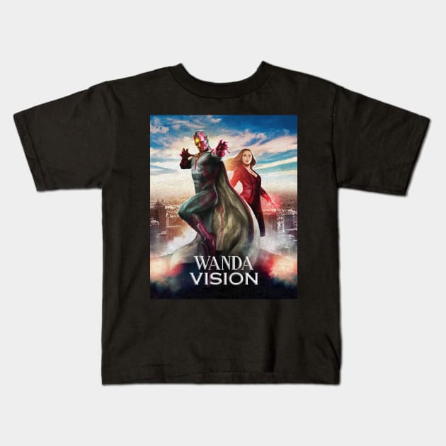 hero vision owanda Kids T-Shirt by Thinkerman